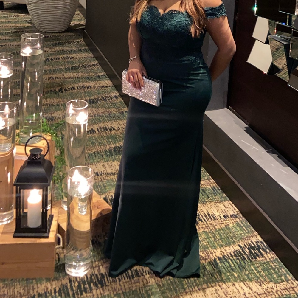 Beautiful Dark Green Fancy Dress for Weddings